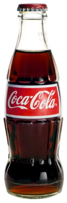 Glass Coca-Cola bottle illustration